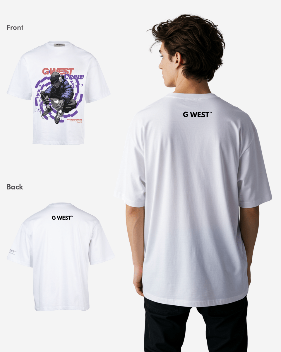 G WEST CREW OVERSIZED T-Shirt Mens