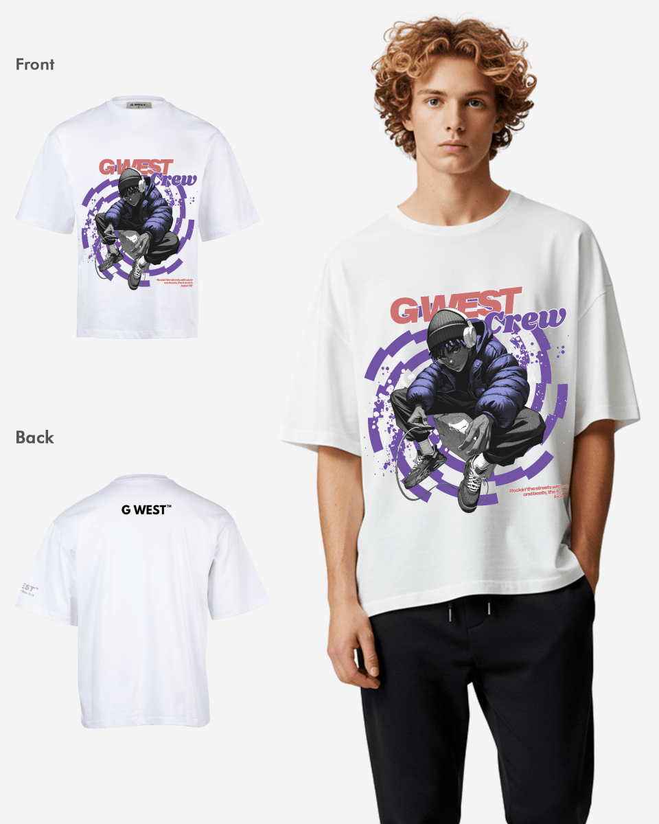 G WEST CREW OVERSIZED T-Shirt Mens