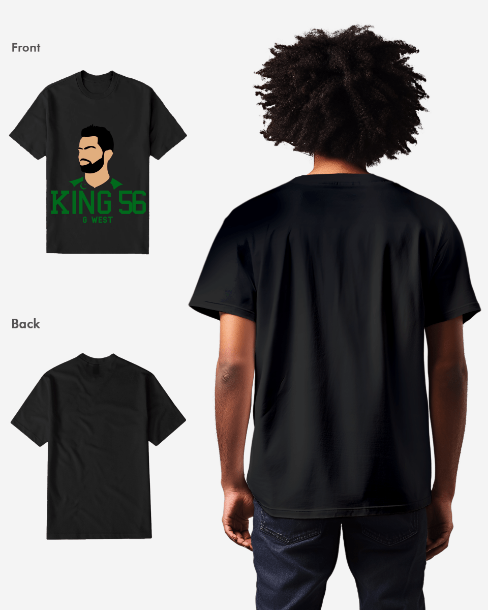 G West Cricket King 56 Black T-Shirt Mens