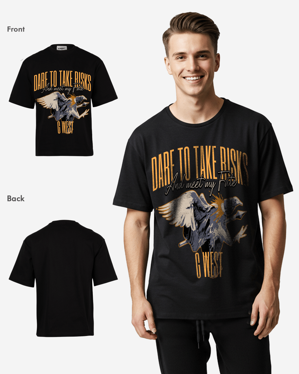 G WEST Dare To Take Bisks Oversized T-Shirt Mens
