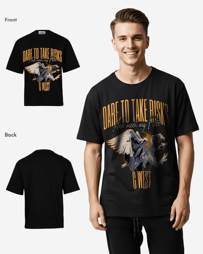 G WEST Dare To Take Bisks Oversized T-Shirt Mens