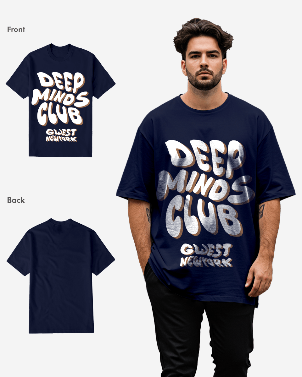 G West Deep Mind Club Distress graphic T-Shirt Big and Tall Mens