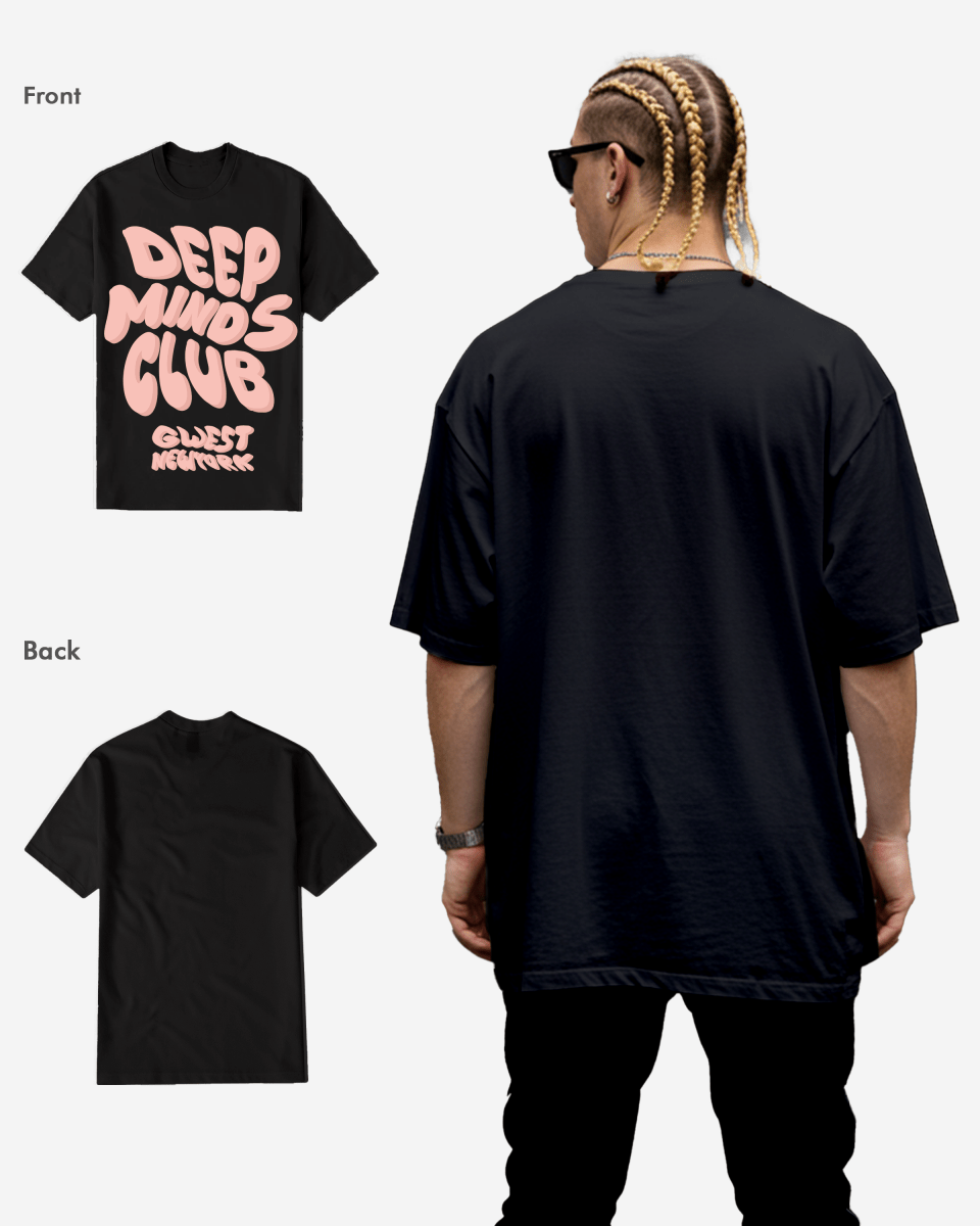 G WEST DEEP MINDS CLUB T-Shirt Big and Tall Mens