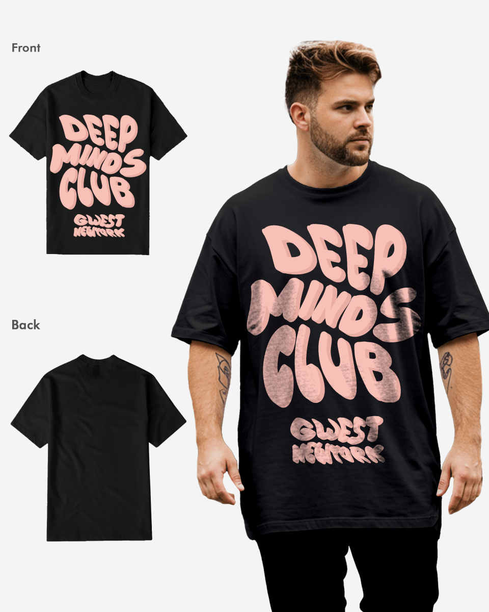 G WEST DEEP MINDS CLUB T-Shirt Big and Tall Mens