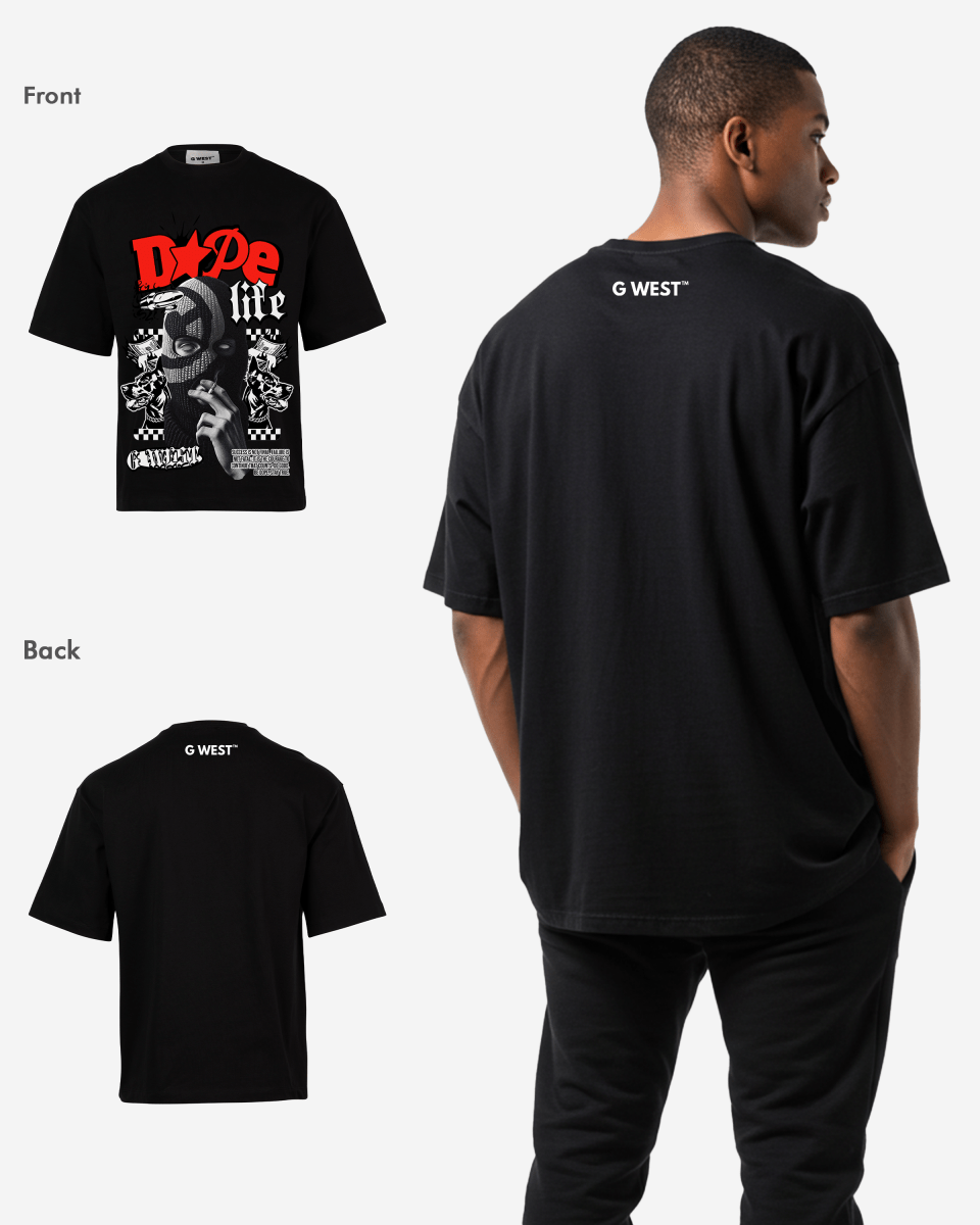 G WEST DOPE LIFE OVERSIZED T-Shirt Mens