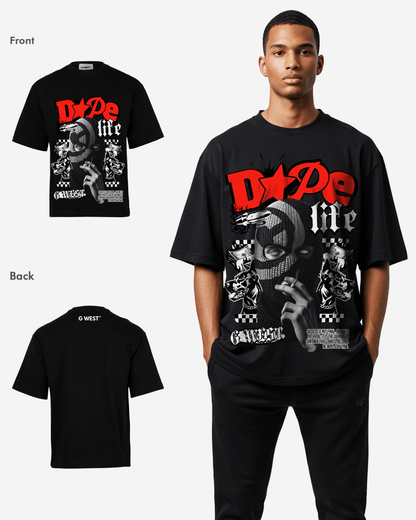 G WEST DOPE LIFE OVERSIZED T-Shirt Mens