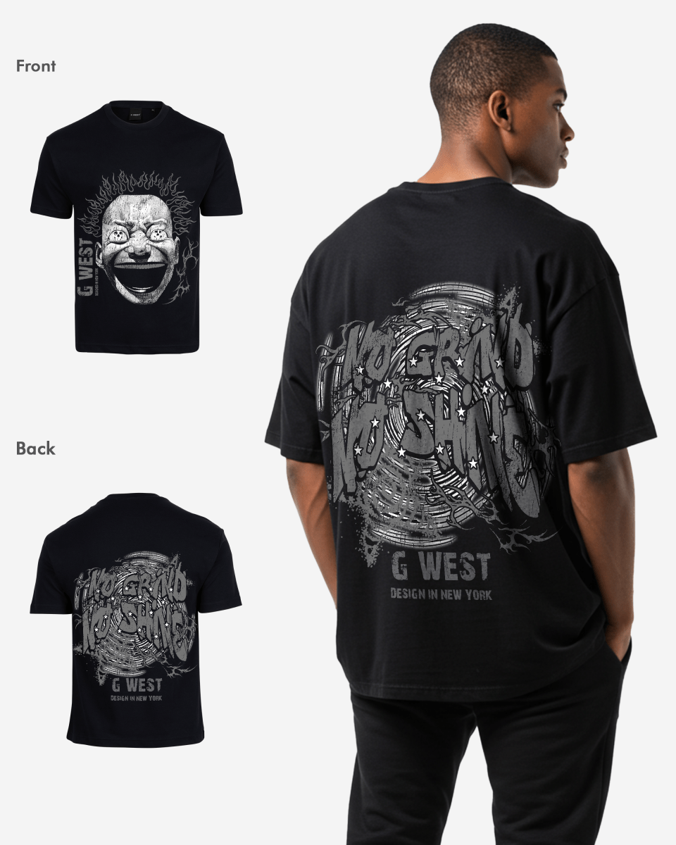 G West Mens Electrical Einstein Oversized Tee