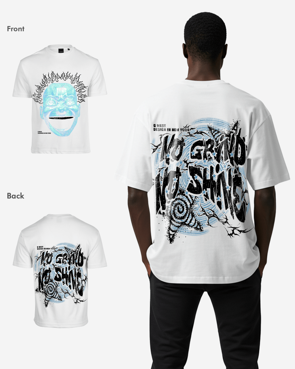 G West Mens Electrical Einstein Oversized Tee