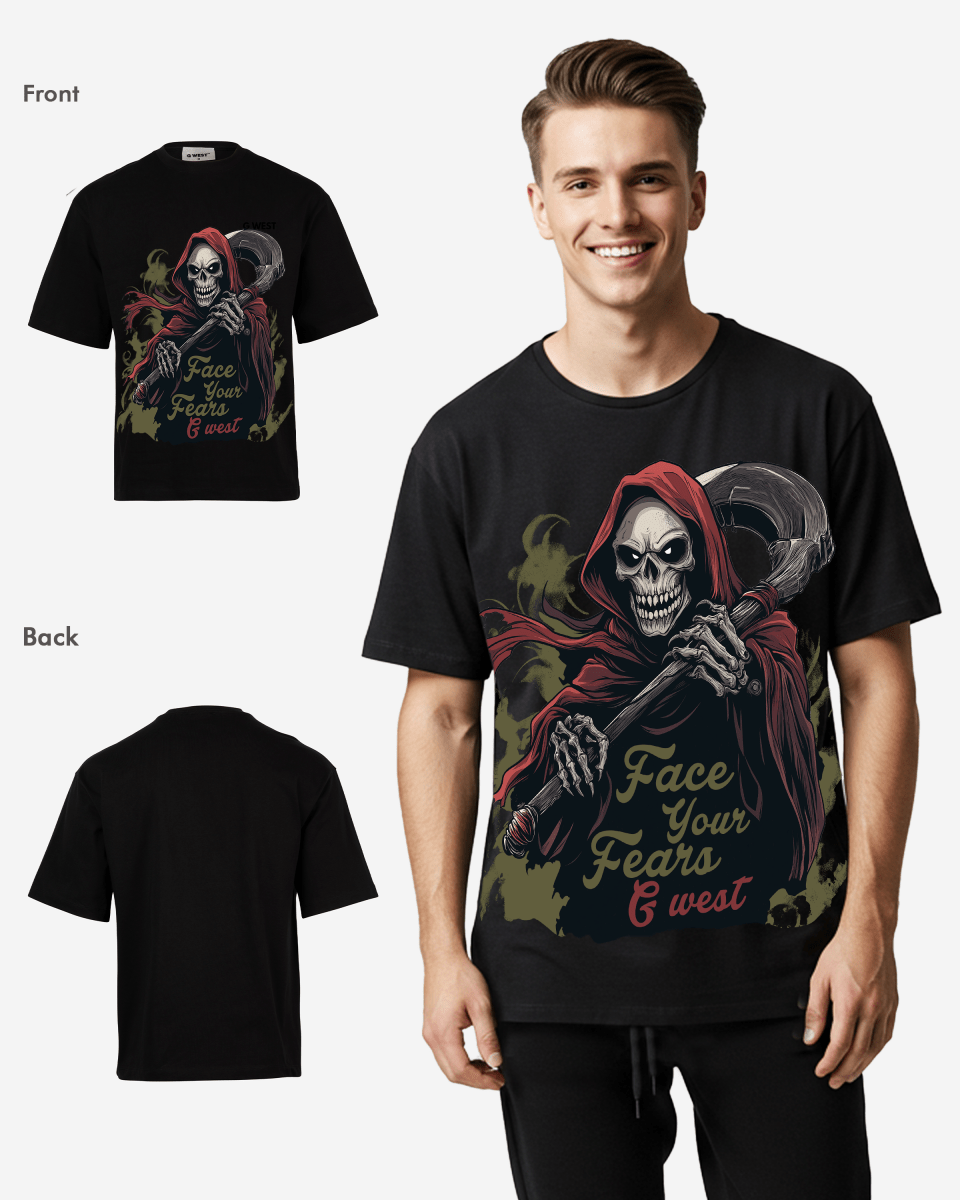G West Face Your Fears Oversized T-Shirt Mens