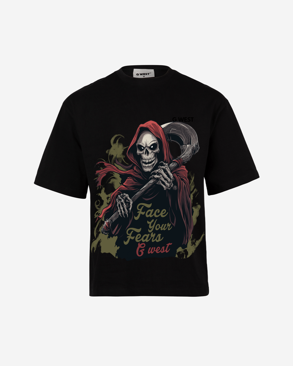 G West Face Your Fears Oversized T-Shirt Mens
