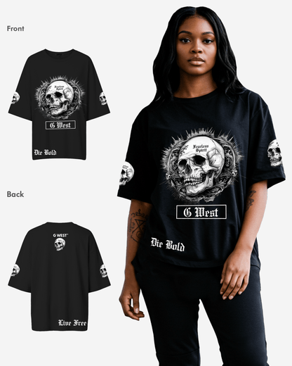 G West Womens Fearless Spirit Oversized Tee