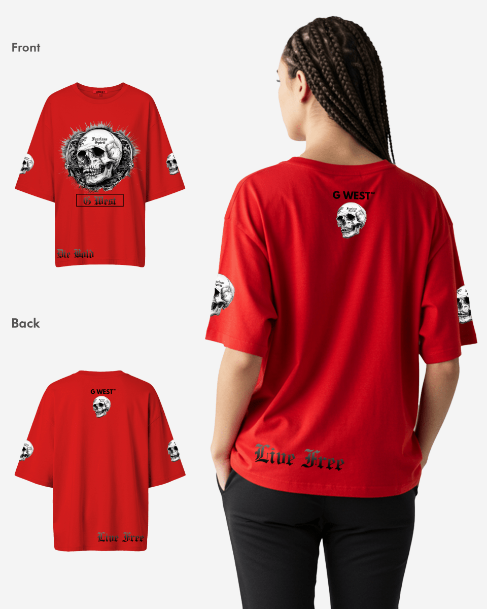 G West Womens Fearless Spirit Oversized Tee