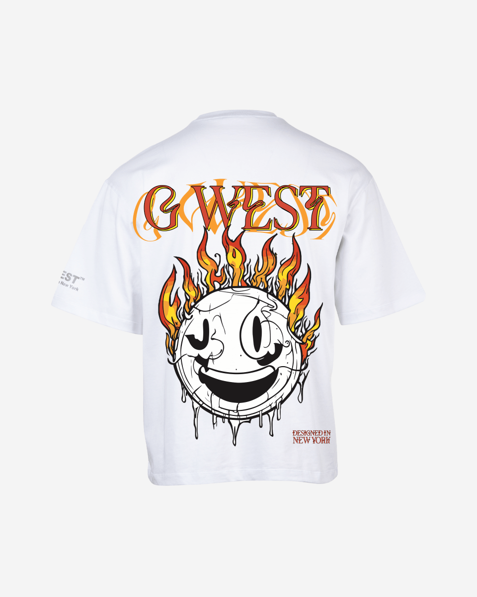 G West Fire Smile Life Style Oversized T-Shirt Mens