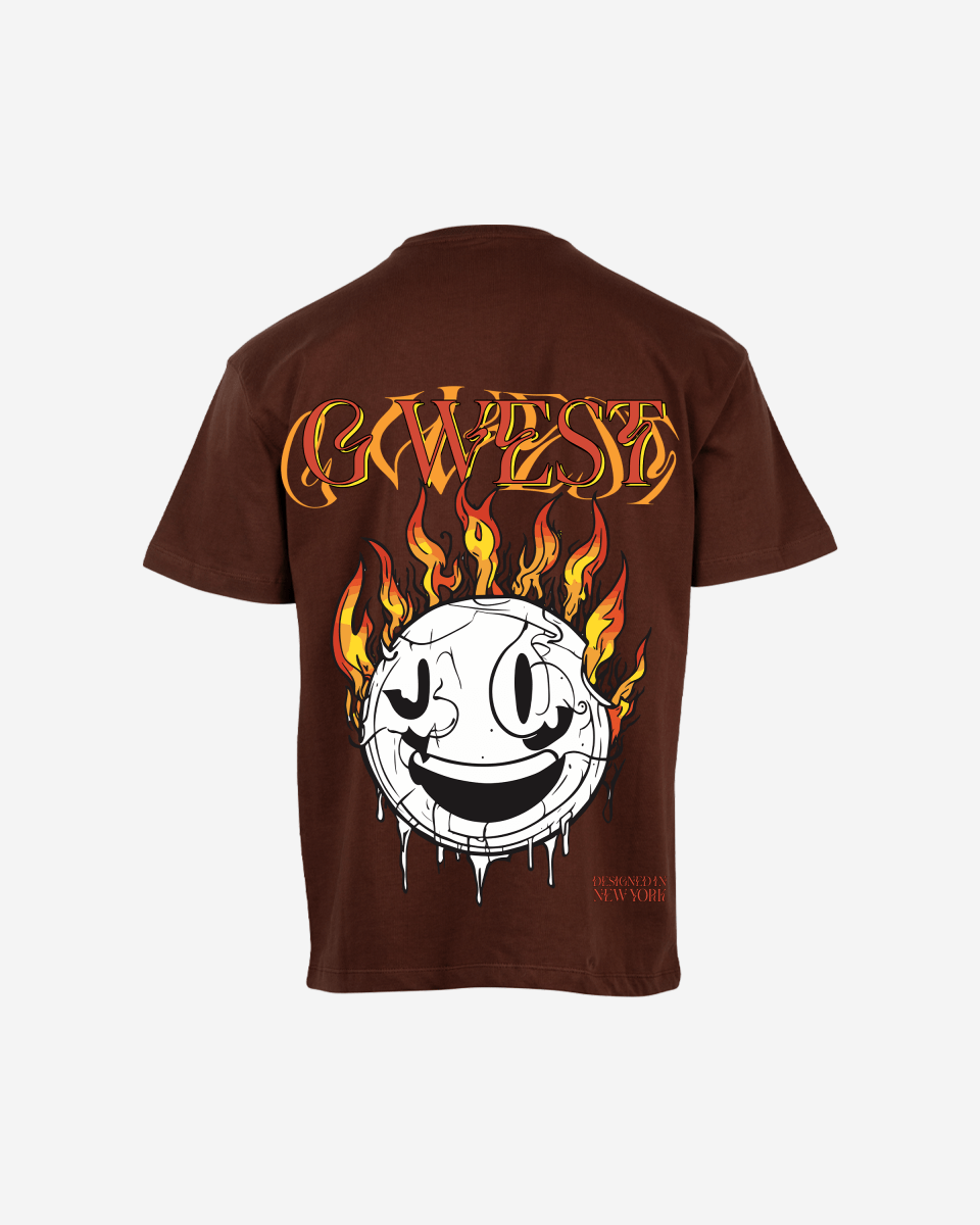 G West Fire Smile Life Style Oversized T-Shirt Mens