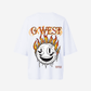G West Womens Fire Smile Lifestyle Oversized Tee