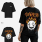 G West Womens Fire Smile Lifestyle Oversized Tee