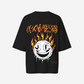 G West Womens Fire Smile Lifestyle Oversized Tee