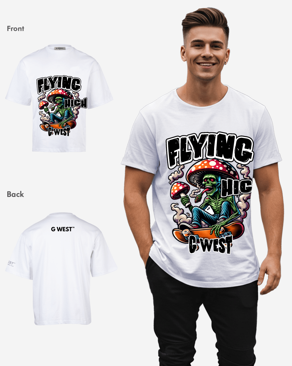 G WEST FLYING HIGH OVERSIZED T-Shirt Mens