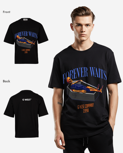 G WEST Forever Waits Oversized T-Shirt Mens