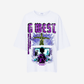 G West Womens Game of G Baby Blue Black Oversized Tee