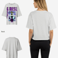 G West Womens Game of G Baby Blue Black Oversized Tee