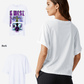 G West Womens Game of G Baby Blue Black Oversized Tee