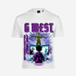 G West Game of G Baby Blue Black Oversized T-Shirt Mens