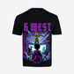 G West Game of G Baby Blue Black Oversized T-Shirt Mens