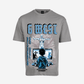 G West Game of G Baby Blue Black Oversized T-Shirt Mens