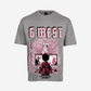 G West Game of G Baby Blue Black Oversized T-Shirt Mens
