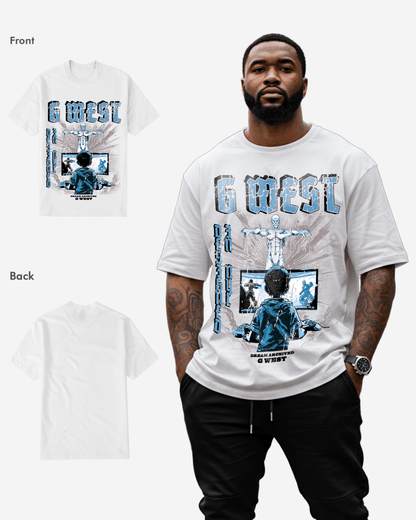 G West Game of G Baby Blue T-Shirt Big and Tall Mens