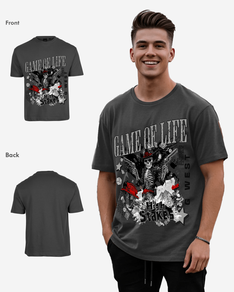 G West Game Of Life Oversized T-Shirt Mens