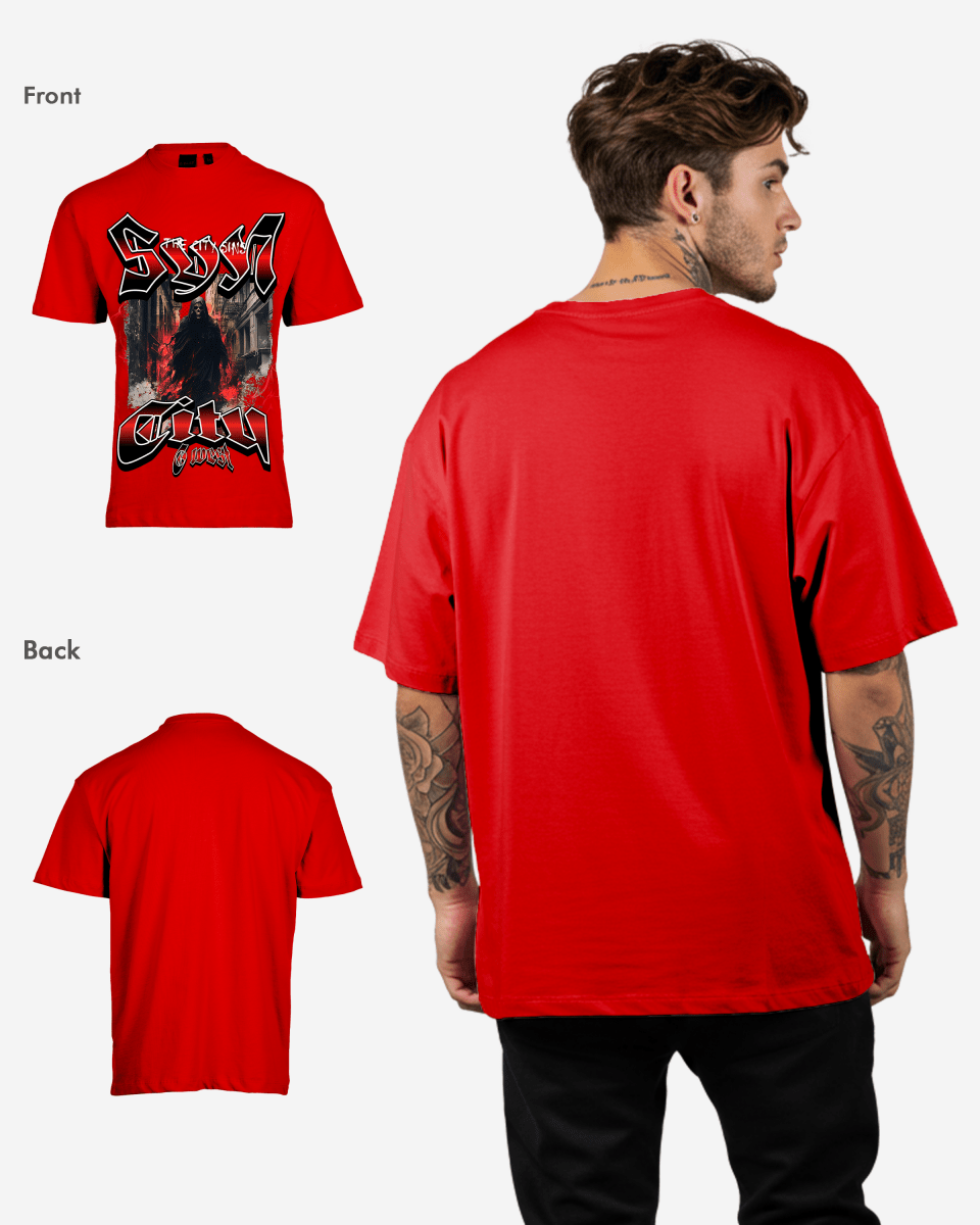 G West Ghost City Oversized T-Shirt Mens
