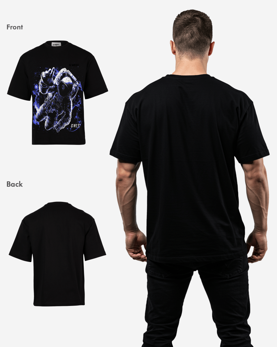 G West Heavy Weight Galaxy Men Premium Oversized Tee