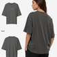 G West Womens Heavyweight Logo Wear Oversized T-Shirt