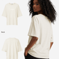 G West Womens Heavyweight Logo Wear Oversized T-Shirt