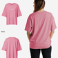 G West Womens Heavyweight Logo Wear Oversized T-Shirt