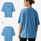 G West Womens Heavyweight Logo Wear Oversized T-Shirt