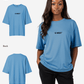G West Womens Heavyweight Logo Wear Oversized T-Shirt