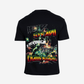 G West Mens Hold Steady Premium Oversized Tee Front And Back Print