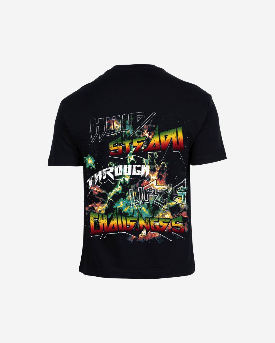 G West Mens Hold Steady Premium Oversized Tee Front And Back Print