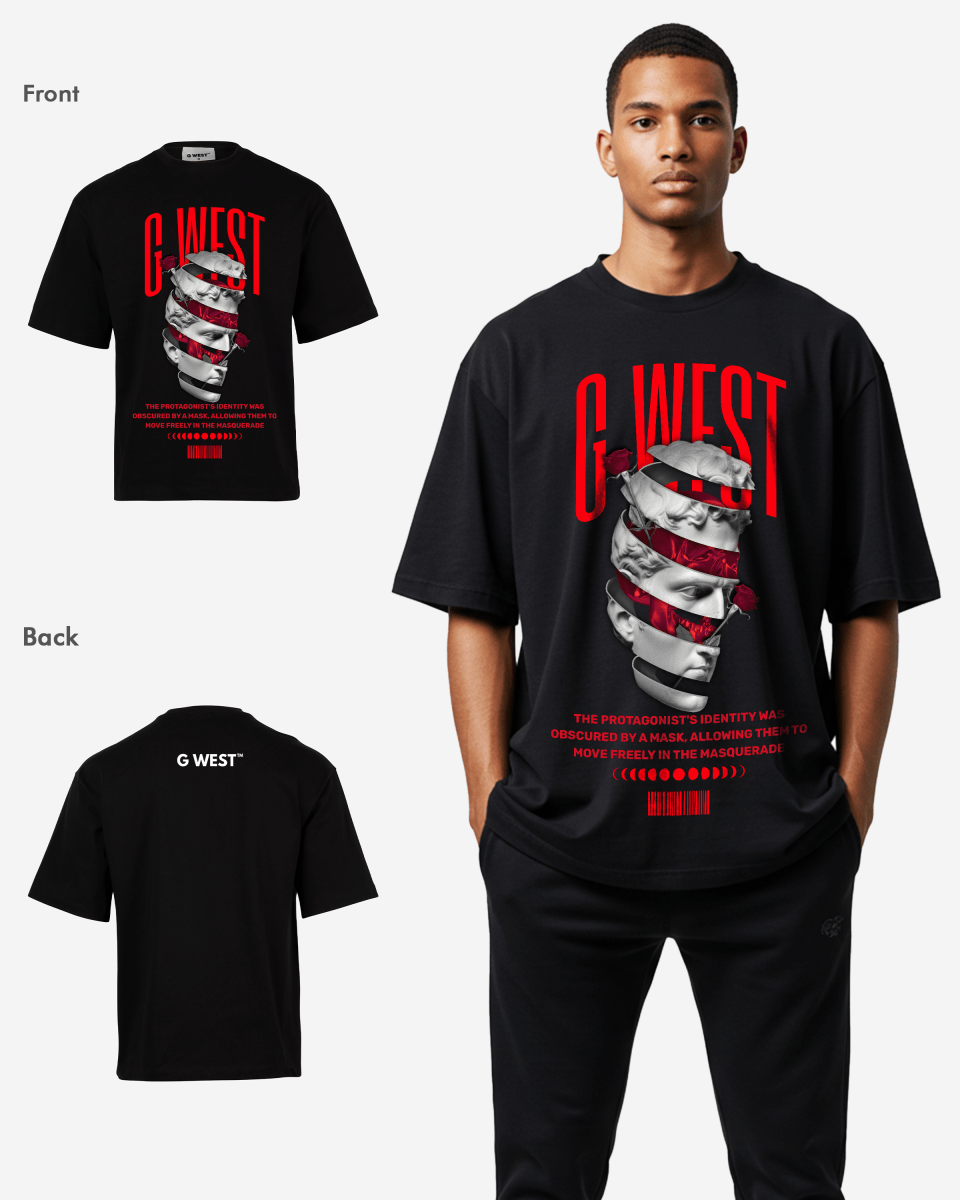 G WEST identity concealed OVERSIZED T-Shirt Mens