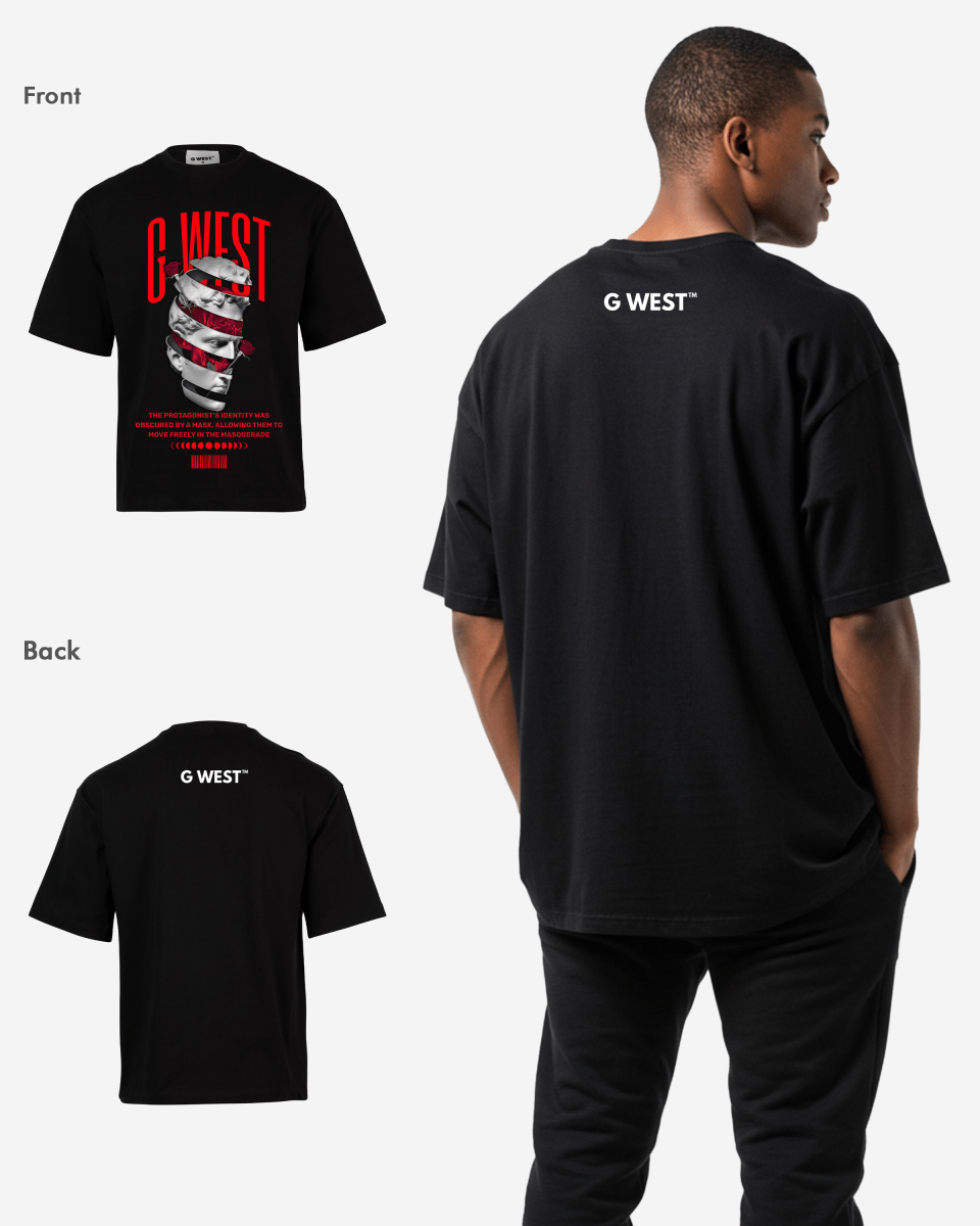 G WEST identity concealed OVERSIZED T-Shirt Mens