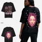 G West Womens Illuminated Soul Double Hit Premium Oversized Tee Front And Back Print
