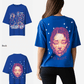 G West Womens Illuminated Soul Double Hit Premium Oversized Tee Front And Back Print