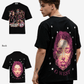 G West Mens Illuminated Soul Double Hit Premium Oversized Tee Front And Back Print