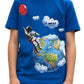 G West Kids Balloon Earth Royal T-Shirt Mens