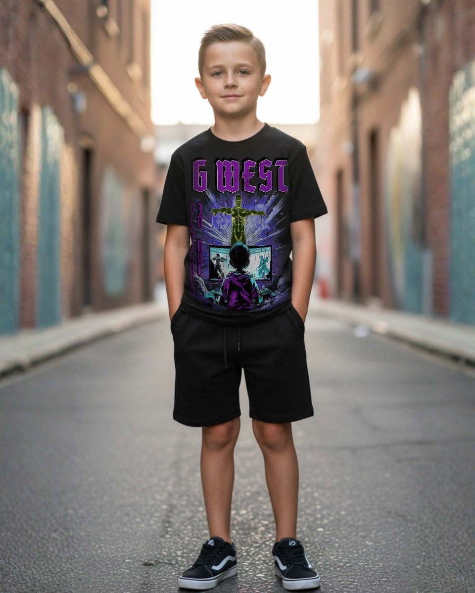 G West Kids Game Of G Purple T-Shirt Mens