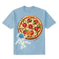 G West Kids Space Pizza Black Tee - Dtpbasty9067