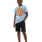 G West Kids Space Pizza Black Tee - Dtpbasty9067